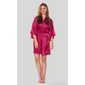 Satin Polyester Women Short Robe